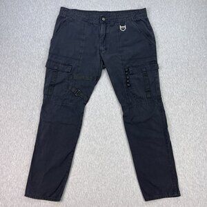 Nasty Pig Cargo Pants Mens 38x30 Black Tape Buckles Clubwear Goth Industrial